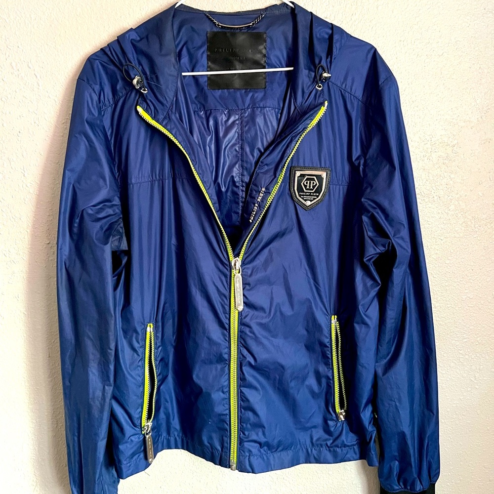 Philipp plein blue light jacket.
